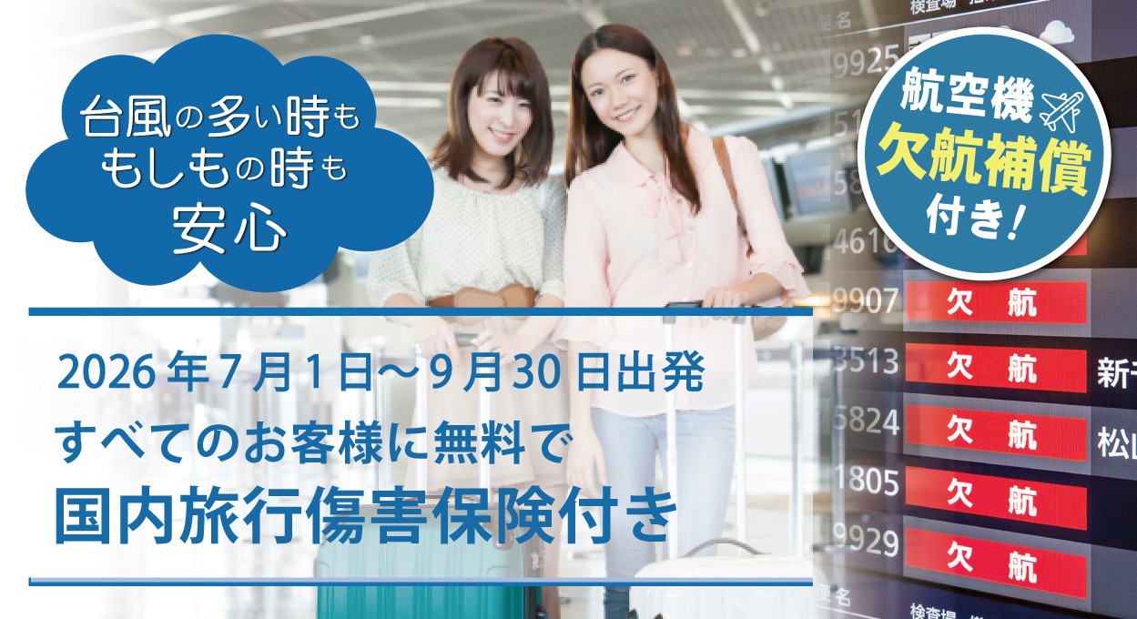 航空機欠航補償付き国内旅行傷害保険